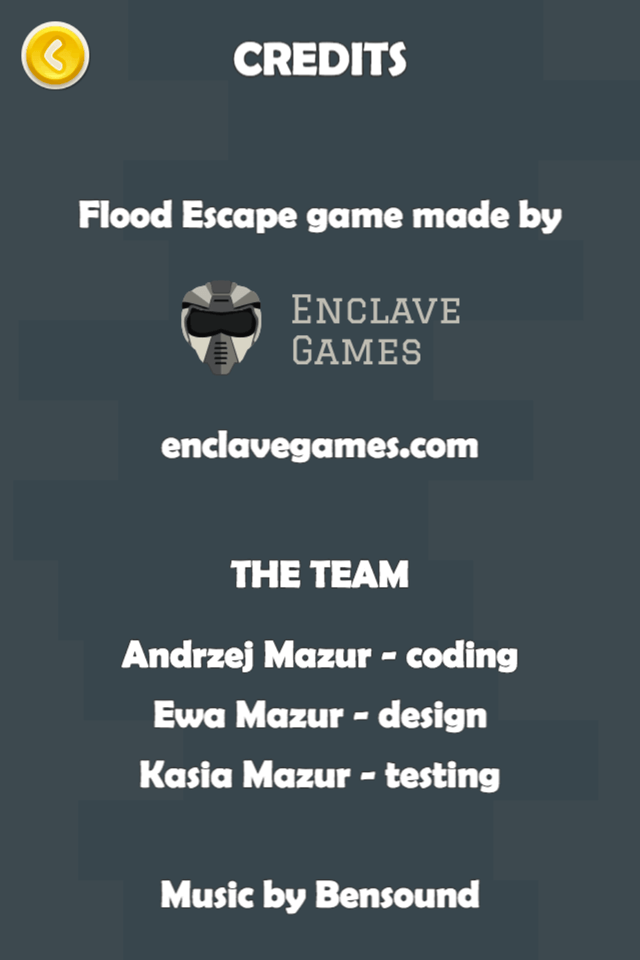 Flood Escape - credits