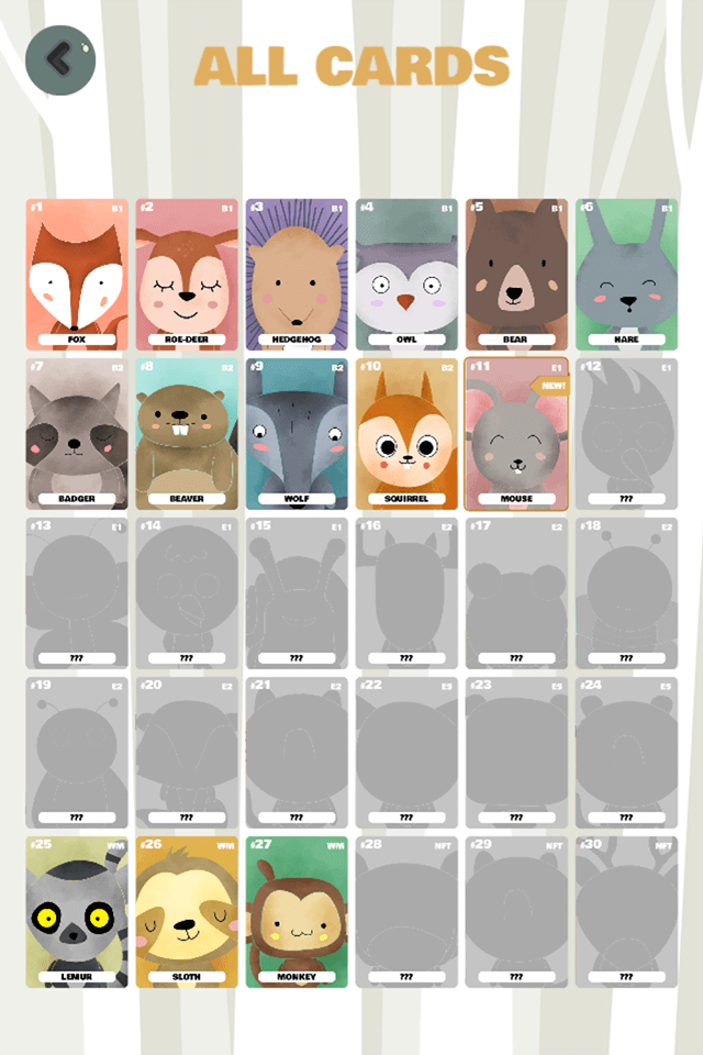 Forest Cuties - allcards