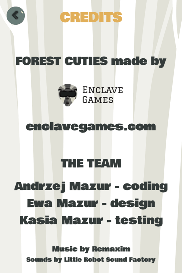 Forest Cuties - credits